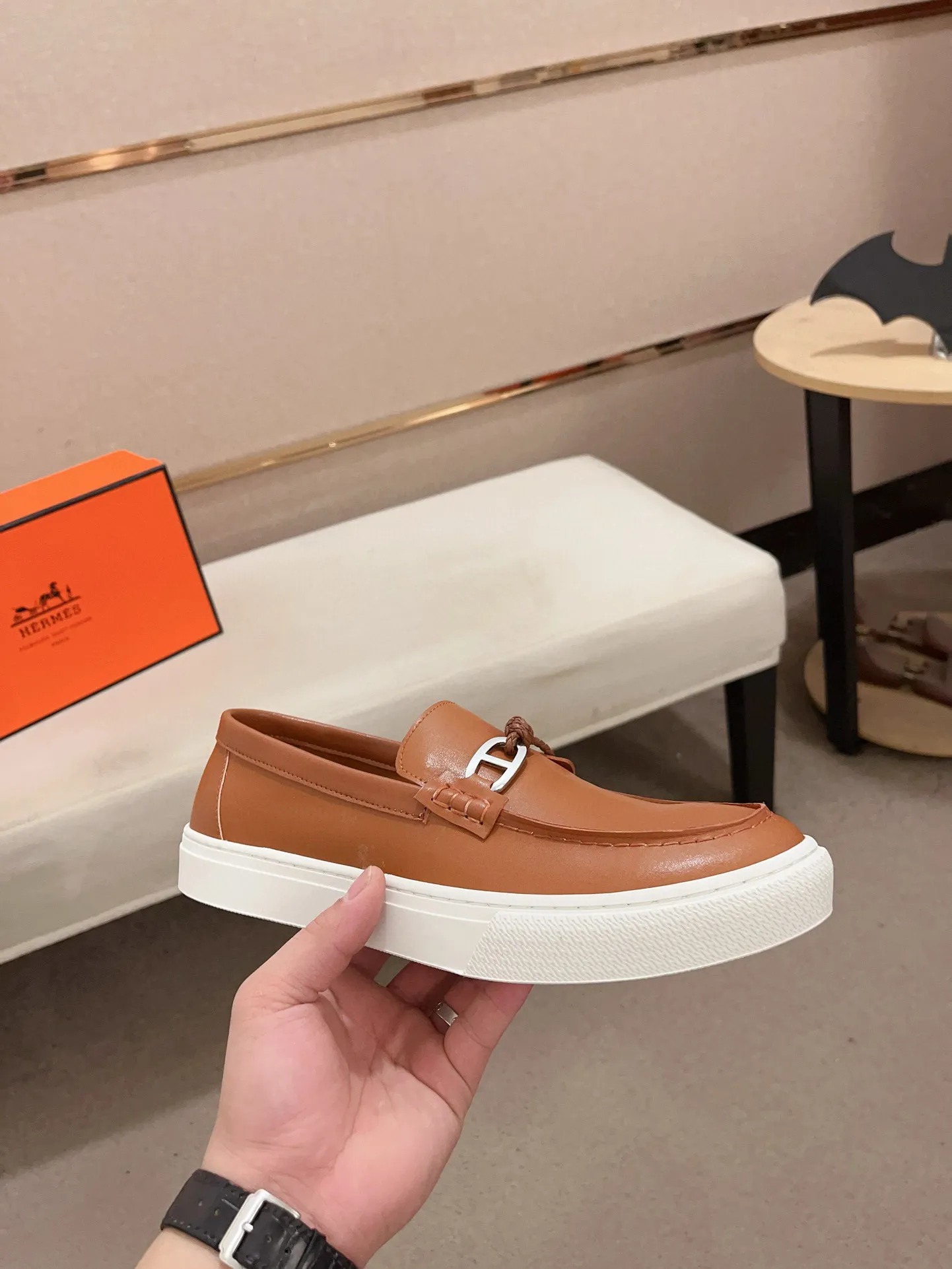 Men's clothing and shoes💰: 400💰《HERMES》【Classic Original Version】Hermès; Top 🔝 Purchasing Agency 🔍🔍Latest 🇺🇸Sold simultaneously at counters, original imported from Italy ▲▲Cow leather▲ ▲Exquisite workmanship (Italian 🇮🇹imported water-dyed 🐂cowhide lining) sole: original sole provided by the original factory, ⚠️exclusive double-layer activity·TPR·rubber·combined molded outsole; Code number: 36-46